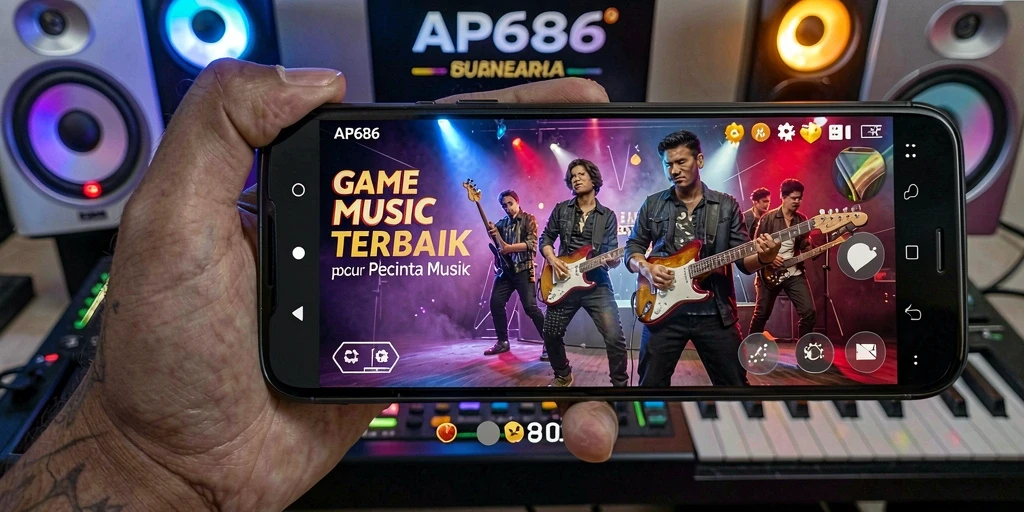 Tampilan gameplay seru dalam AP686 yang menghadirkan pengalaman musik interaktif.