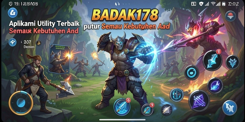 Screenshot utama BADAK178 menampilkan berbagai fitur Utility yang berguna.