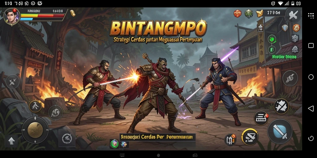 Tampilan gameplay strategis dalam BINTANGMPO yang menegangkan.