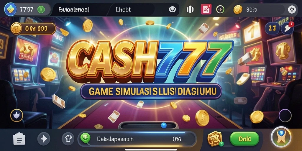 Tangkapan layar utama <strong>CASH777</strong> menampilkan gameplay simulasi yang mendebarkan.