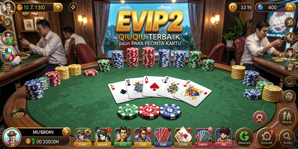 Gameplay menarik QiuQiu di EVIP2 dengan teman-teman.