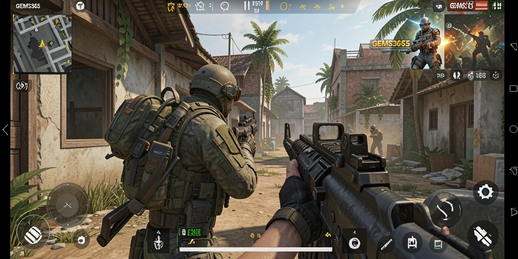 Tampilan gameplay GEMS365 yang penuh aksi dan menegangkan.