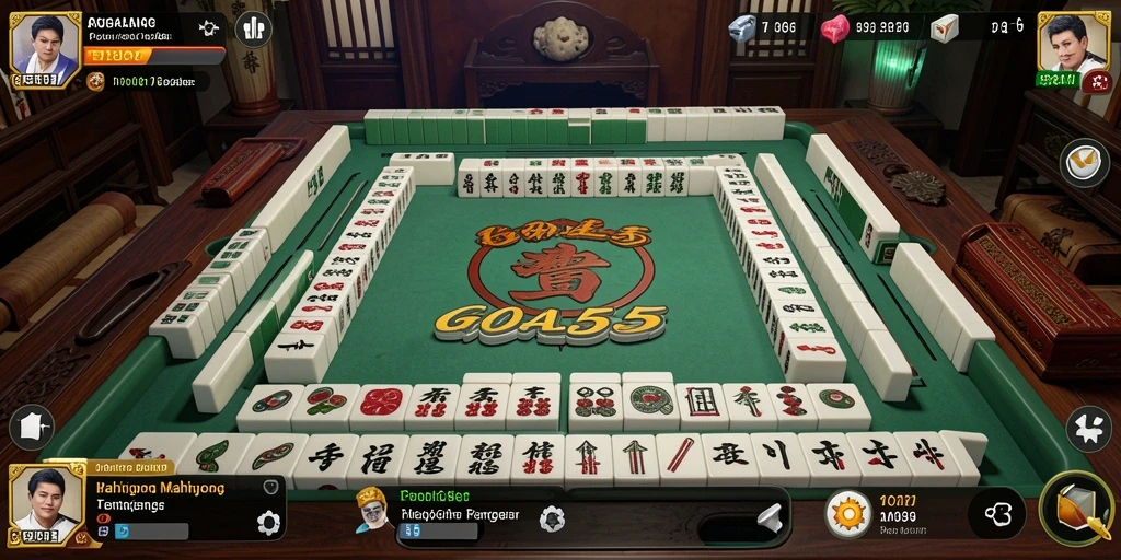 Screenshot utama GOAL55 menampilkan gameplay Mahjong yang seru dan mengasyikkan.