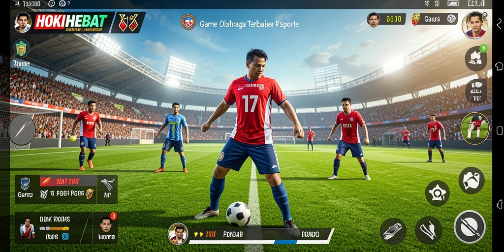 Screenshot HOKIHEBAT yang menunjukkan aksi pertandingan olahraga yang seru.