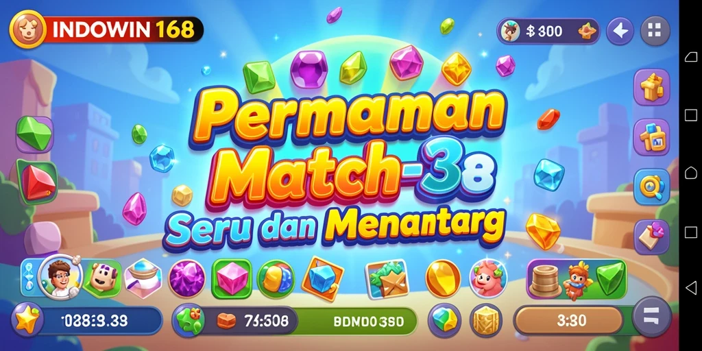 Tampilan gameplay menarik dari INDOWIN168 dengan karakter berwarna-warni.