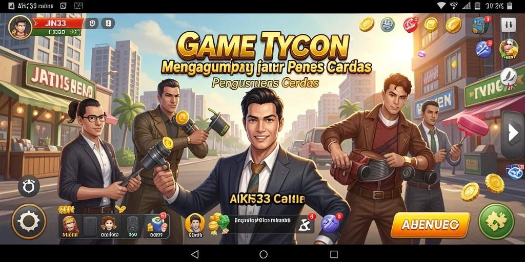 Tangkapan layar menampilkan permainan Tycoon yang seru dan menarik.