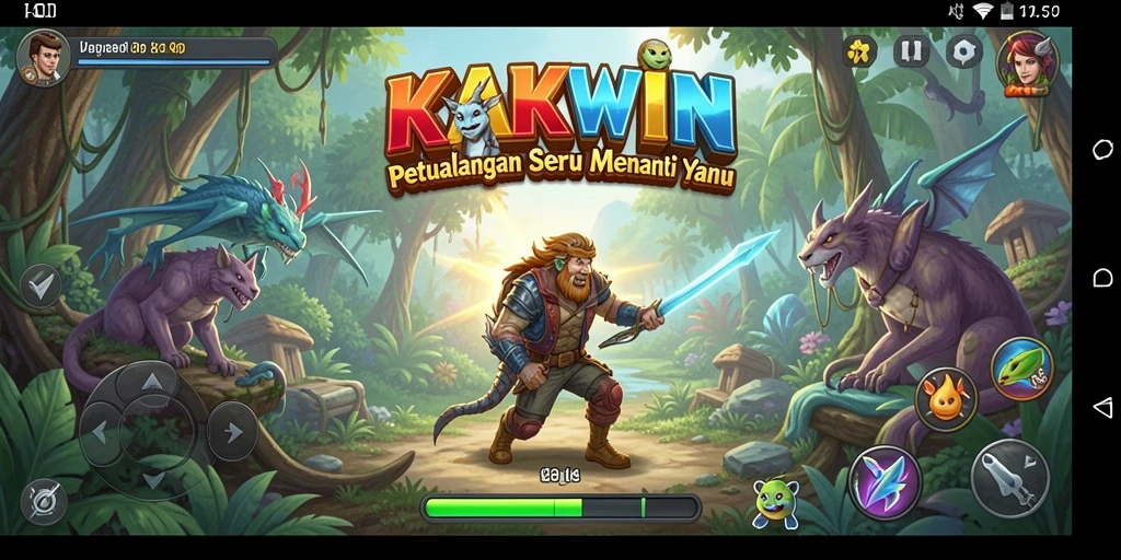 Tampilan menarik dari gameplay petualangan seru di KAKWIN.