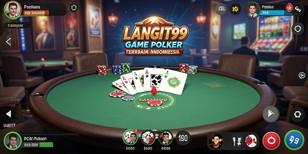 Screenshot LANGIT99 menampilkan gameplay poker yang seru dan menarik.
