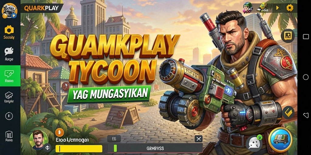 Screenshot gameplay <strong>QUARKPLAY</strong> yang menunjukkan kebangkitan bisnis Anda.