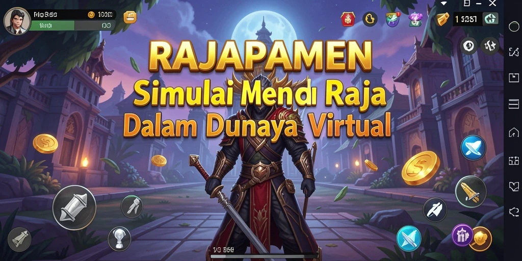 Screenshot utama RAJAPAMEN menunjukkan gameplay simulasi yang mendebarkan.