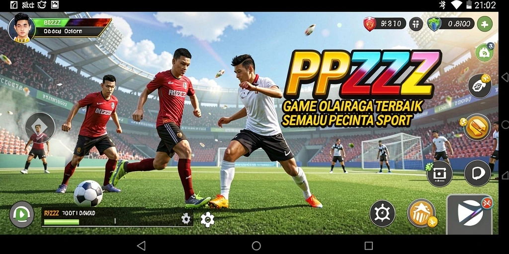 Screenshot gameplay RPZZZ yang menampilkan aksi seru di lapangan olahraga.