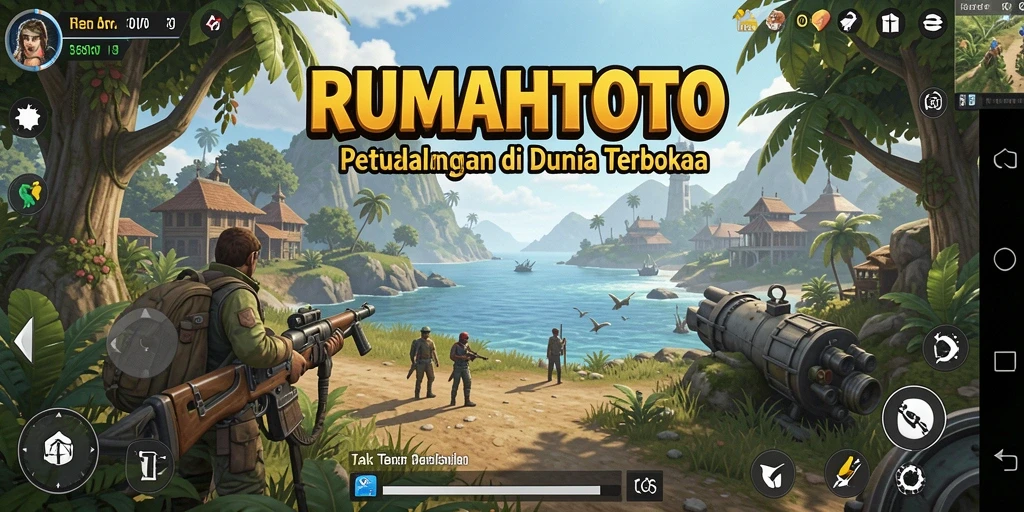 Tampilan menarik dari gameplay RUMAHTOTO dalam dunia terbuka.